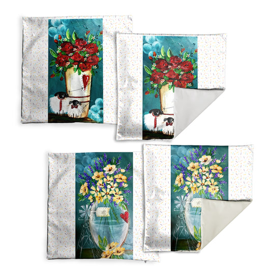 Flower Vases Luxury Scatter Covers By Lanie's Art (Set of 4)