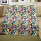 Large Leaves Light Weight Fleece Blanket