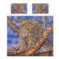 Laser Focused Leopard Duvet Cover Set by Delene Lambert