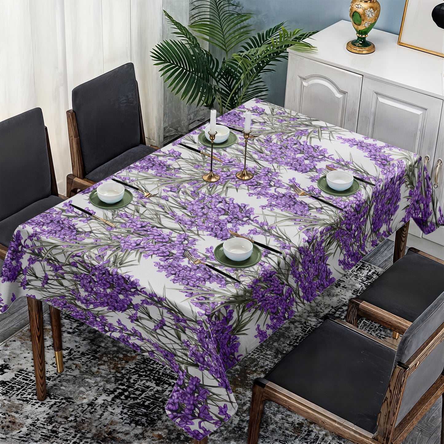 Lavender Field Rectangle Tablecloth By Mark Van Vuuren