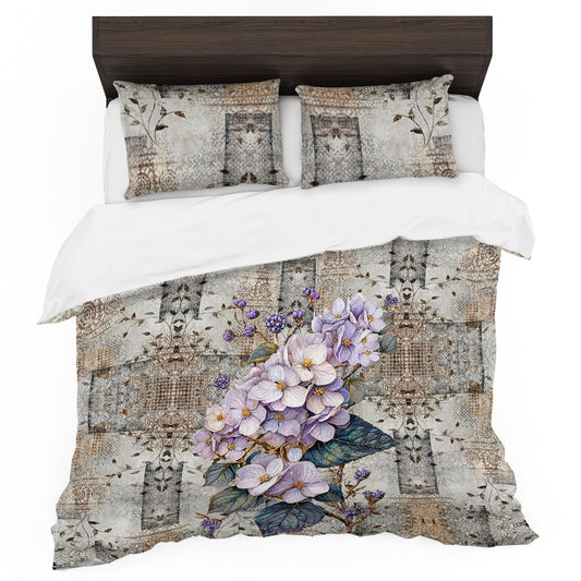 Lavender Hydrangeas Duvet Cover Set