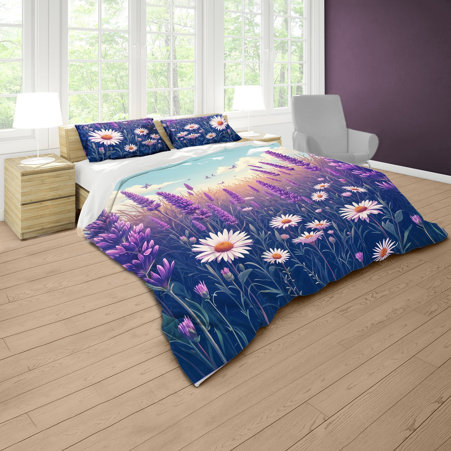 Lavender Meadow Whispers Duvet Cover Set