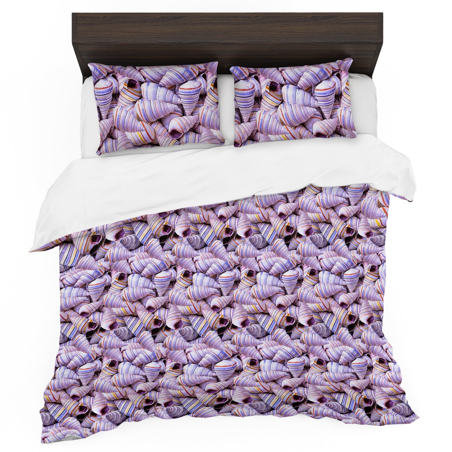 Lavender Tide Shells Duvet Cover Set