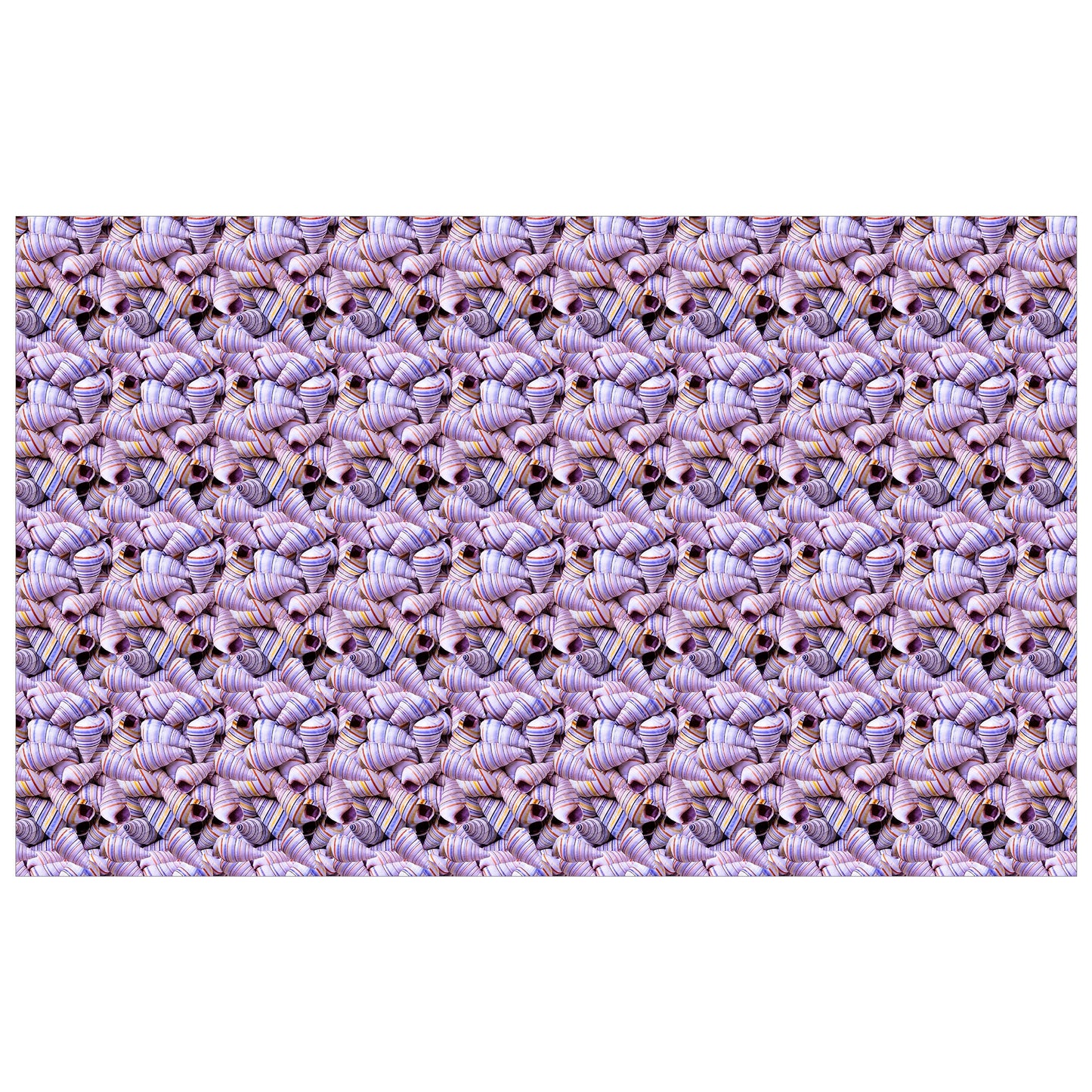Lavender Tide Shells Rectangle Tablecloth