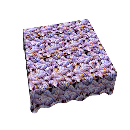 Lavender Tide Shells Square Tablecloth