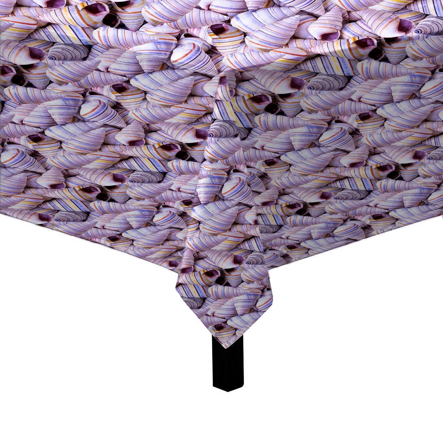 Lavender Tide Shells Square Tablecloth