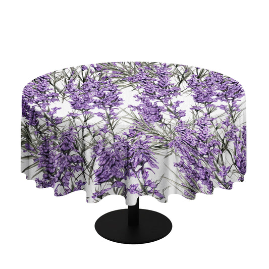 Lavender Field By Mark Van Vuuren Round Tablecloth