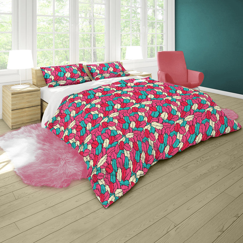 Leaf Light Blush Duvet Cover Set