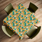 Leafscape Light Orange Green Square Tablecloth