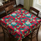 Leafscape Red Bloom Square Tablecloth