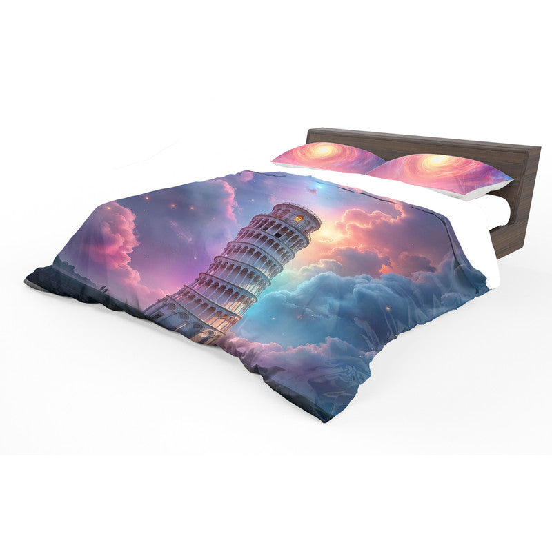 Leaning Tower of Pizza Duvet Cover Set
