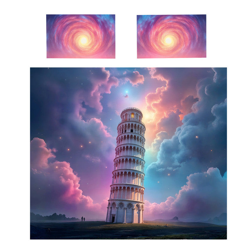 Leaning Tower of Pizza Duvet Cover Set