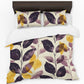 Leaves in Faded Plumb Duvet Cover Set by Wikus Schalkwyk