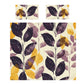 Leaves in Faded Plumb Duvet Cover Set by Wikus Schalkwyk