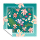 Leavy Plkants on Green Square Tablecloth