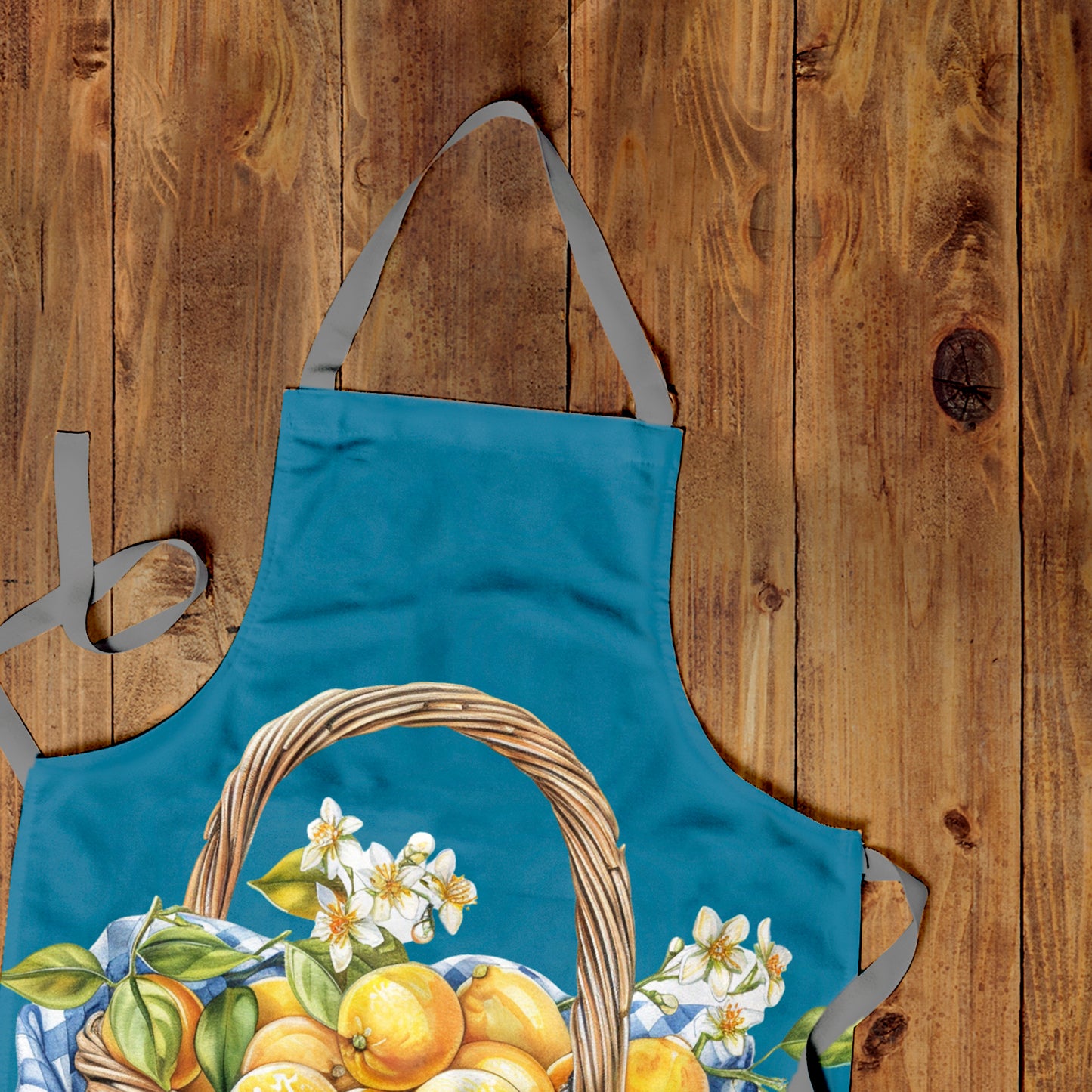 Lemon Basket on Blue Apron by Mark van Vuuren