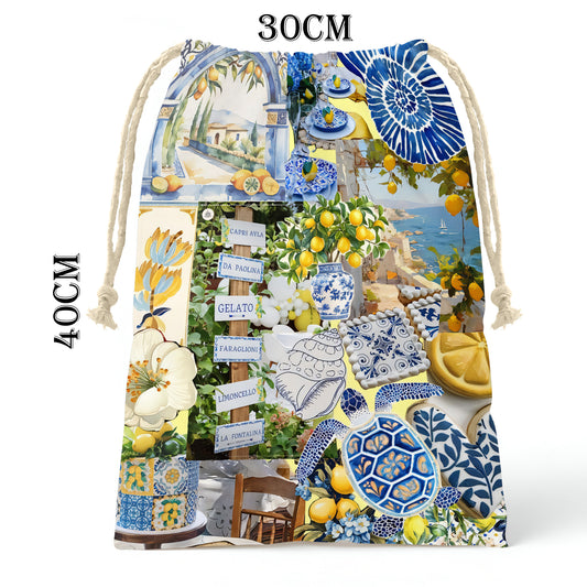 Lemon Delft Gift Bag (Set of 2)