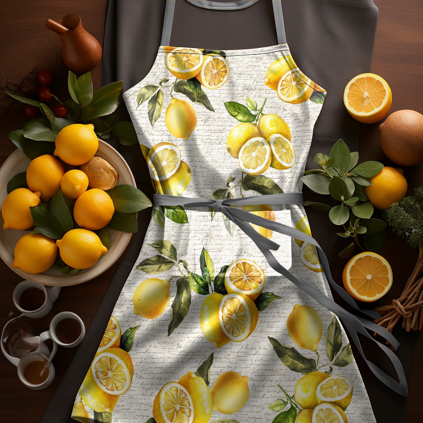 Lemon Script Apron by Mark van Vuuren