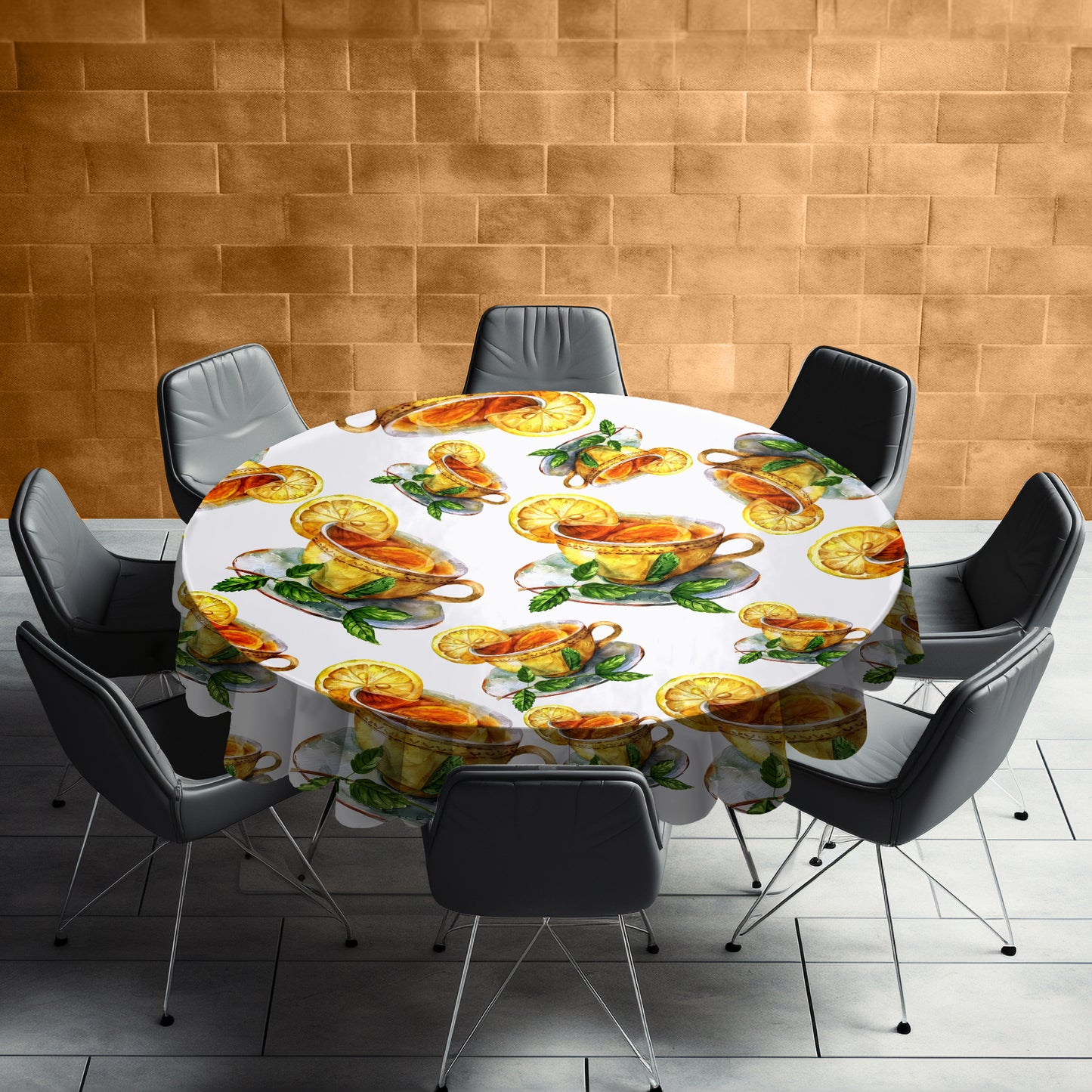 Lemon Tea Round Tablecloth by Mark van Vuuren