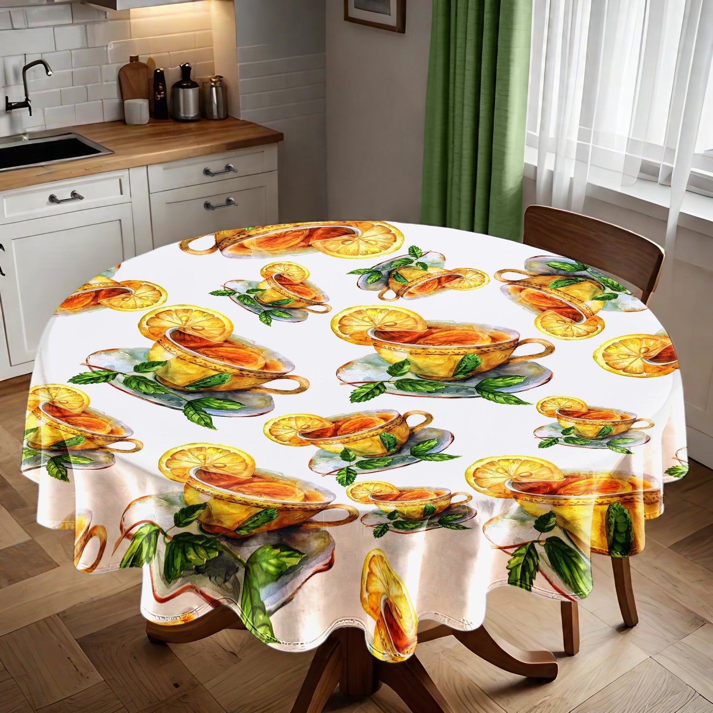 Lemon Tea Round Tablecloth by Mark van Vuuren
