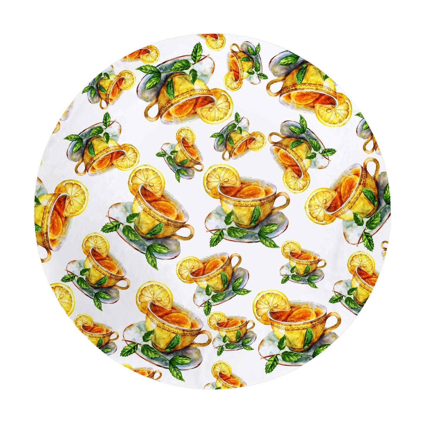 Lemon Tea Round Tablecloth by Mark van Vuuren