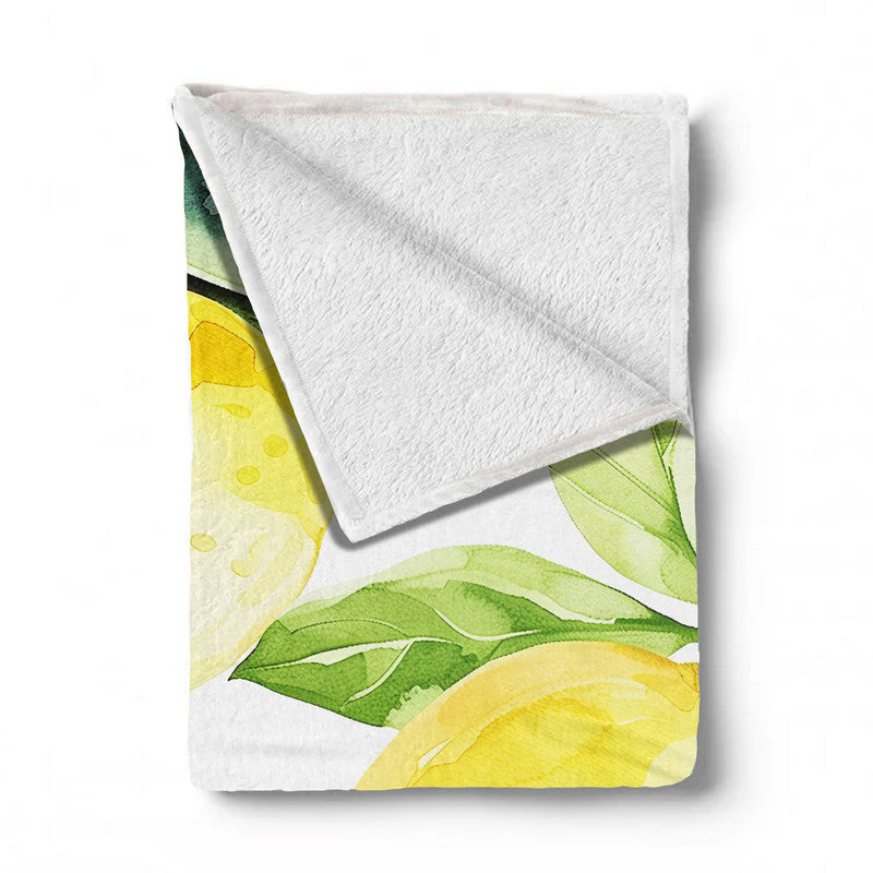 Lemons Light Weight Fleece Blanket by Wikus Schalkwyk