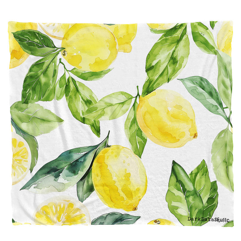 Lemons Light Weight Fleece Blanket by Wikus Schalkwyk