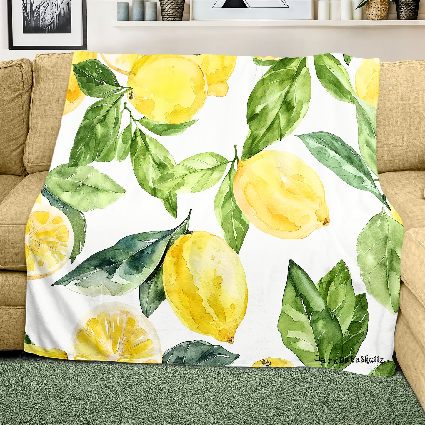 Lemons Light Weight Fleece Blanket by Wikus Schalkwyk