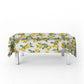 Lemons On White Rectangle Tablecloth by Mark van Vuuren