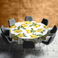 Lemons On White Round Tablecloth by Mark van Vuuren