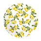 Lemons On White Round Tablecloth by Mark van Vuuren