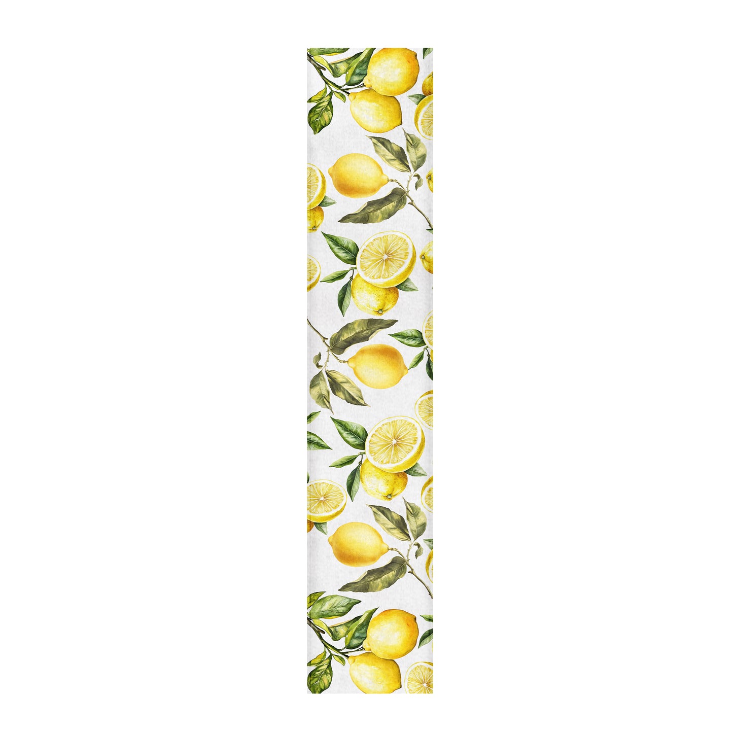 Lemons On White Table Runner by Mark van Vuuren