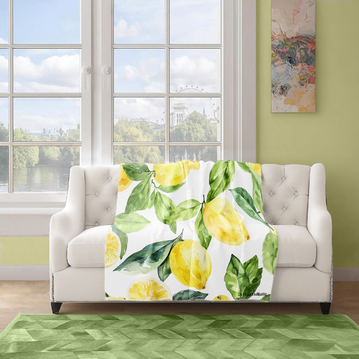 Lemons Light Weight Fleece Blanket by Wikus Schalkwyk