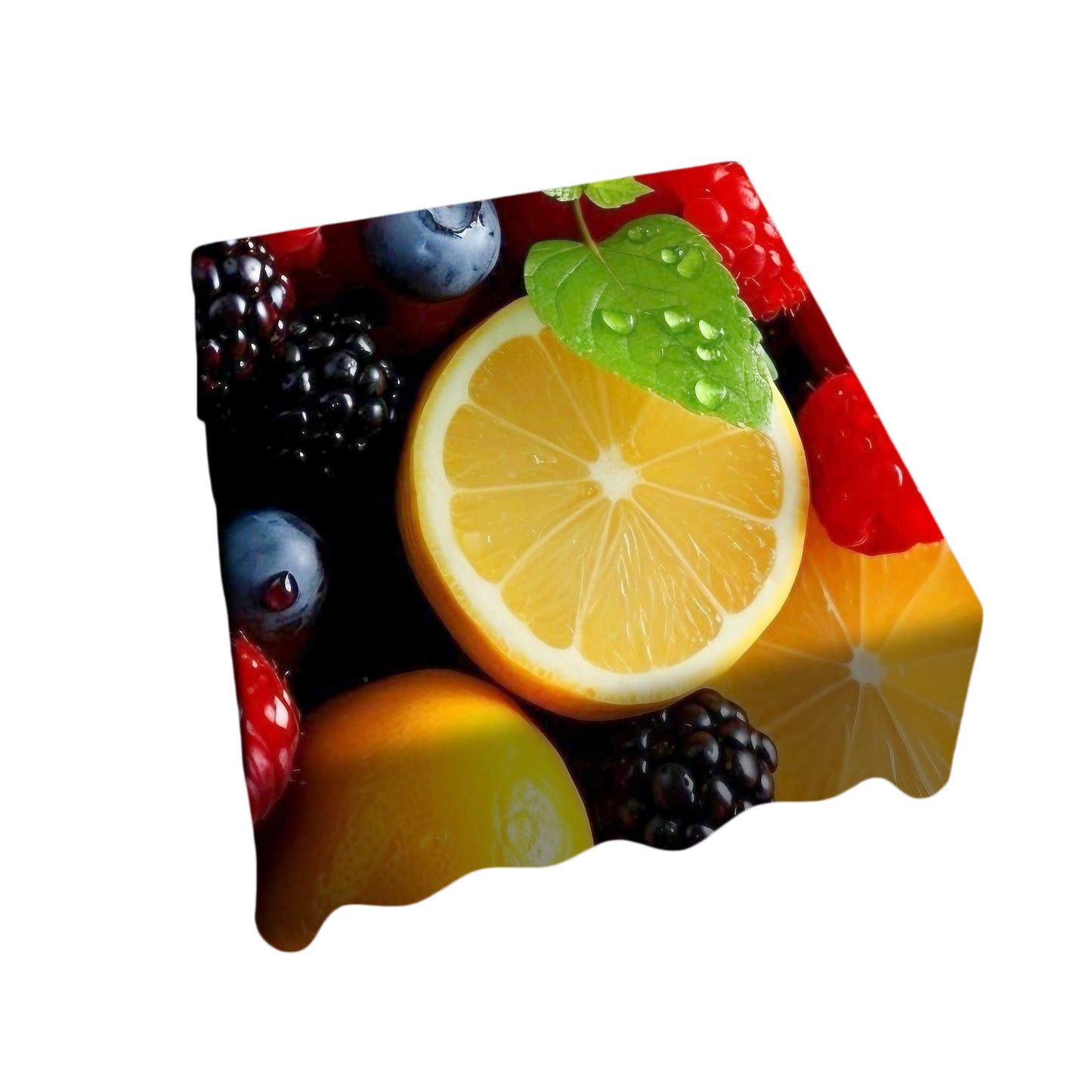 Lemons & Berries Square Tablecloth
