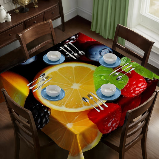 Lemons & Berries Square Tablecloth