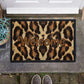 Leopard Print Welcome Door Mat