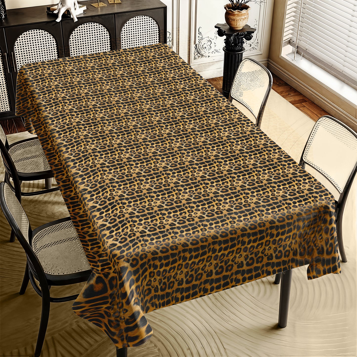 Leopard Dots Rectangle Tablecloth