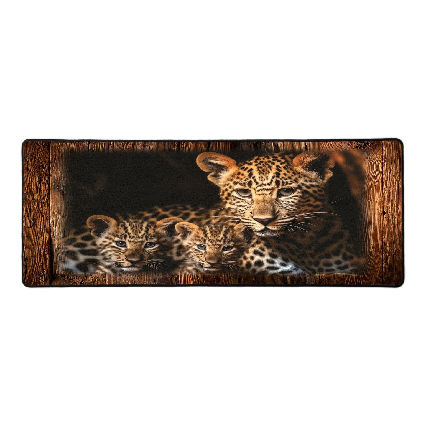 Leopard Family Large Desk Pad