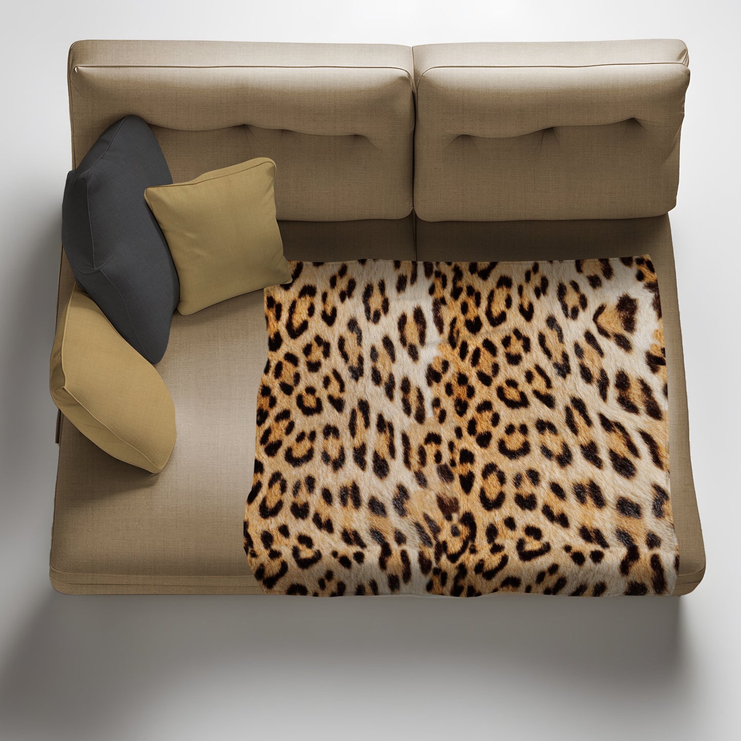 Leopard Fur Light Weight Fleece Blanket