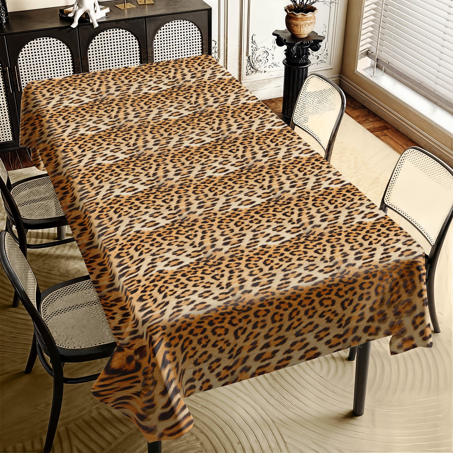 Leopard Fur Rectangle Tablecloth