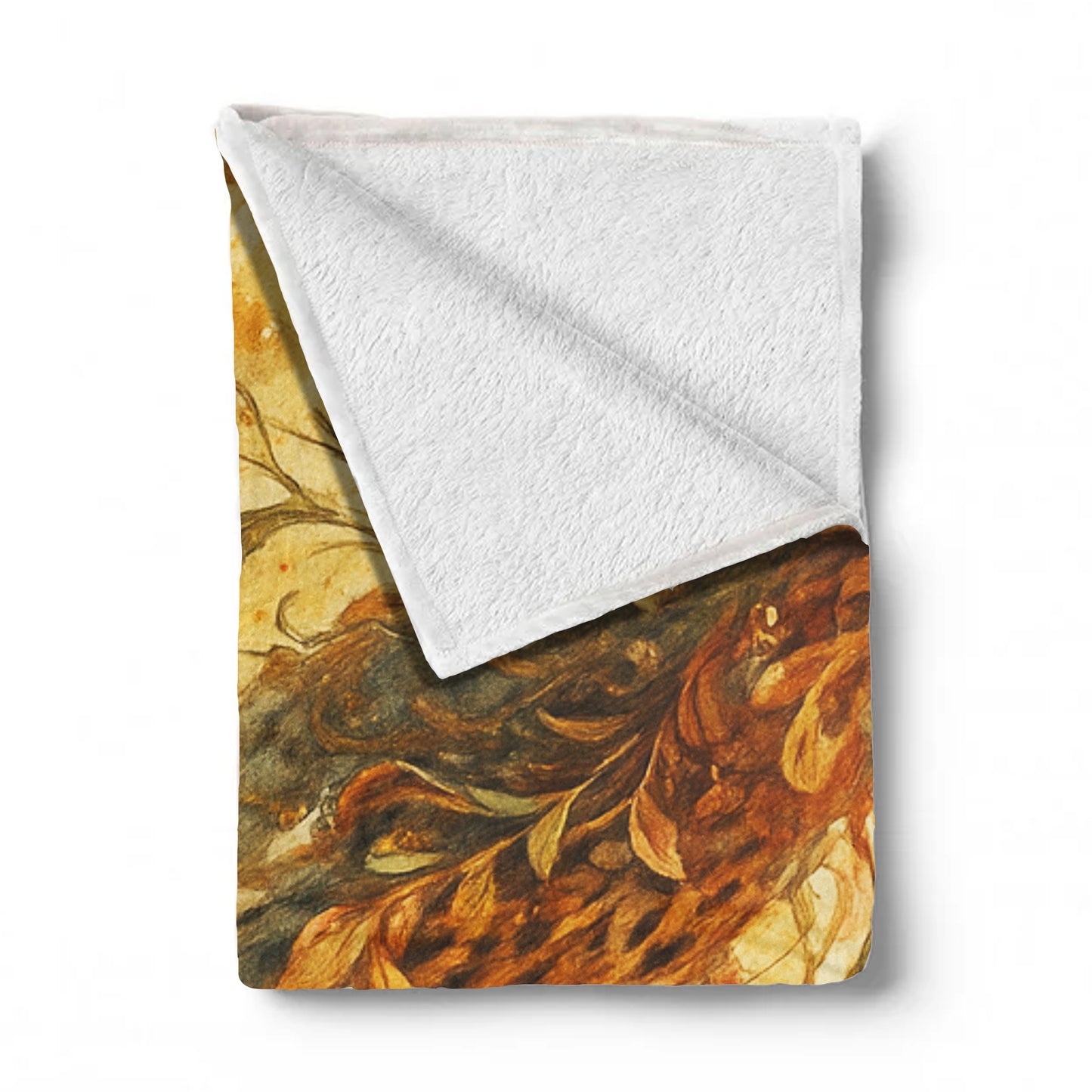 Leopard Golden Leap Light Weight Fleece Blanket by Nathan Pieterse