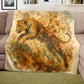 Leopard Golden Leap Light Weight Fleece Blanket by Nathan Pieterse