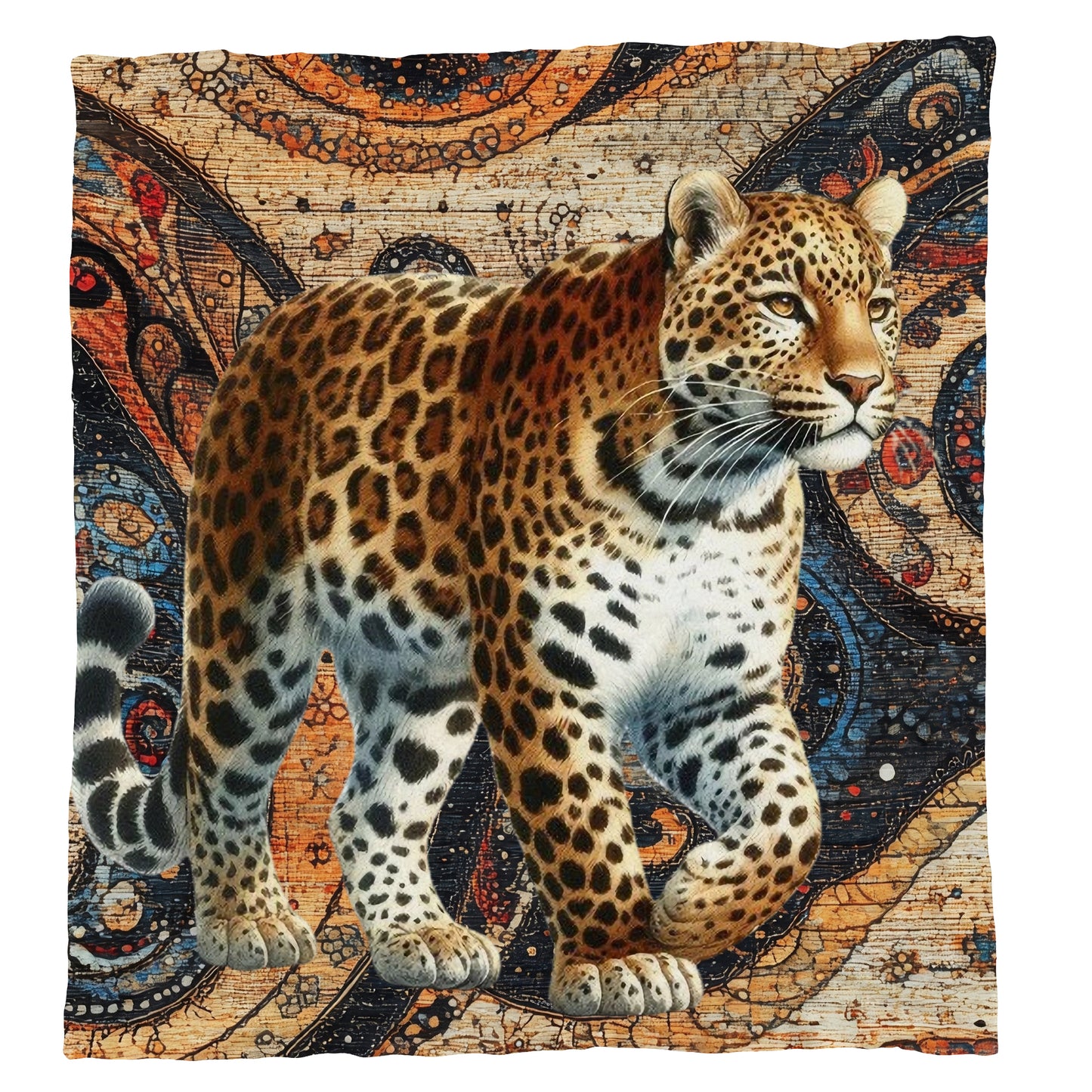 Leopard Light Weight Fleece Blanket by Mark van Vuuren