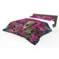 Leopard Magenta Orchids Duvet Cover Set