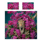 Leopard Magenta Orchids Duvet Cover Set