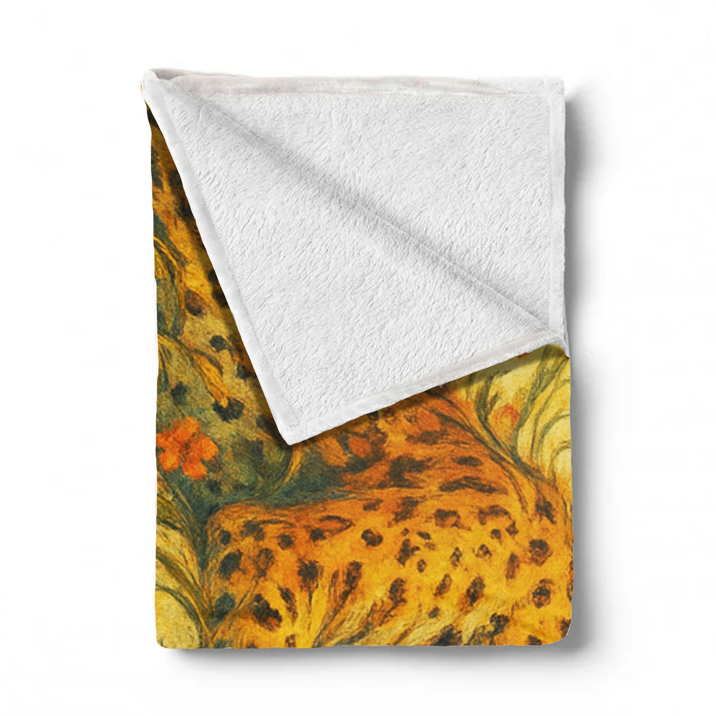Leopard Through the Leaves Light Weight Fleece Blanket by Nathan Pieterse