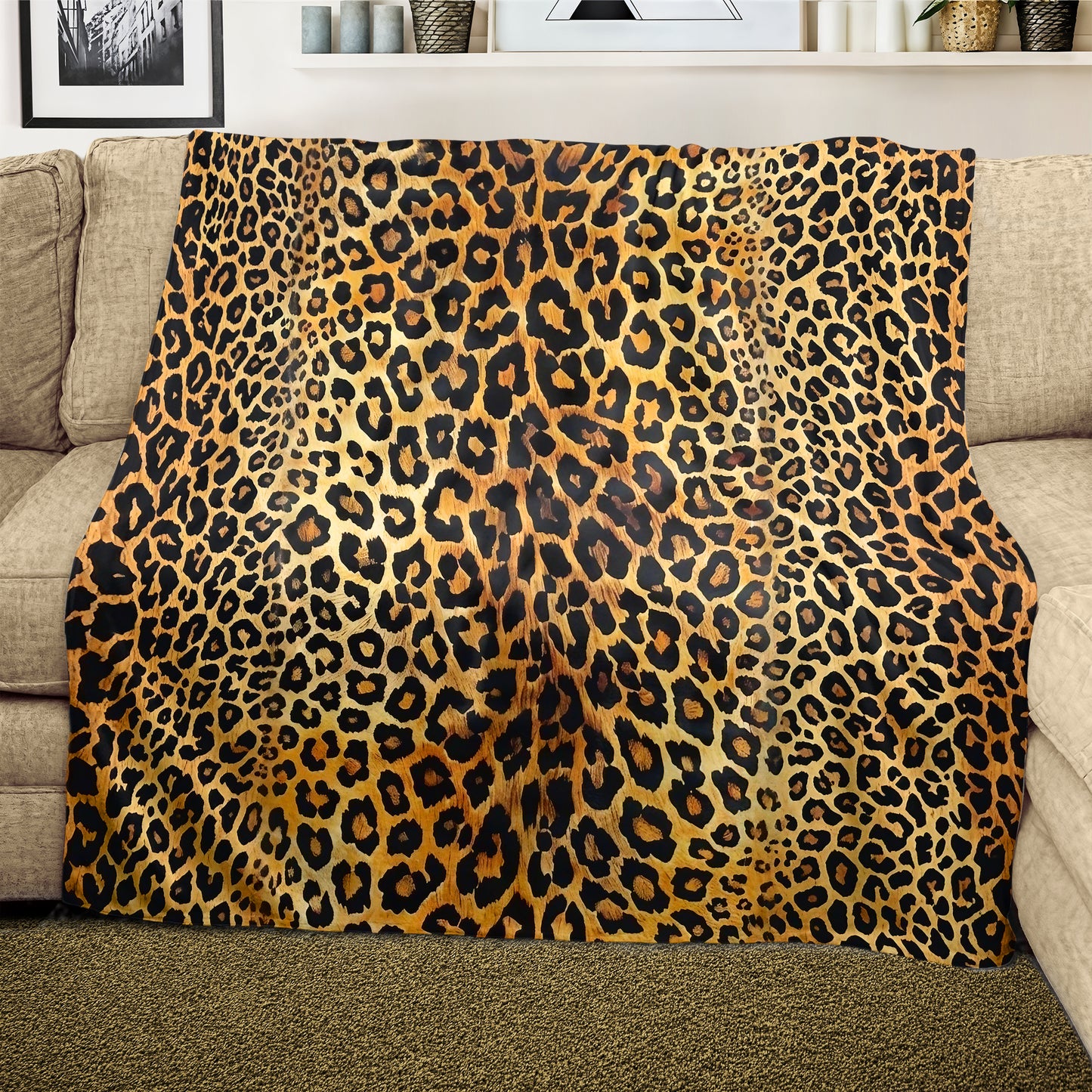 Leopard Veil Light Weight Fleece Blanket