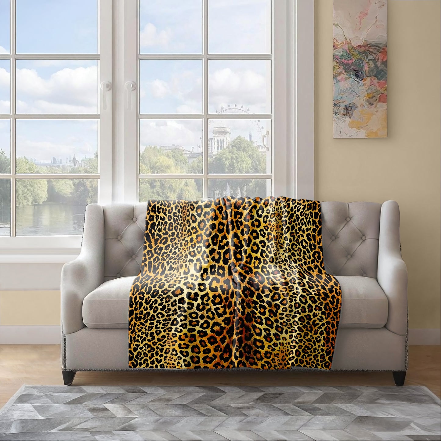 Leopard Veil Light Weight Fleece Blanket