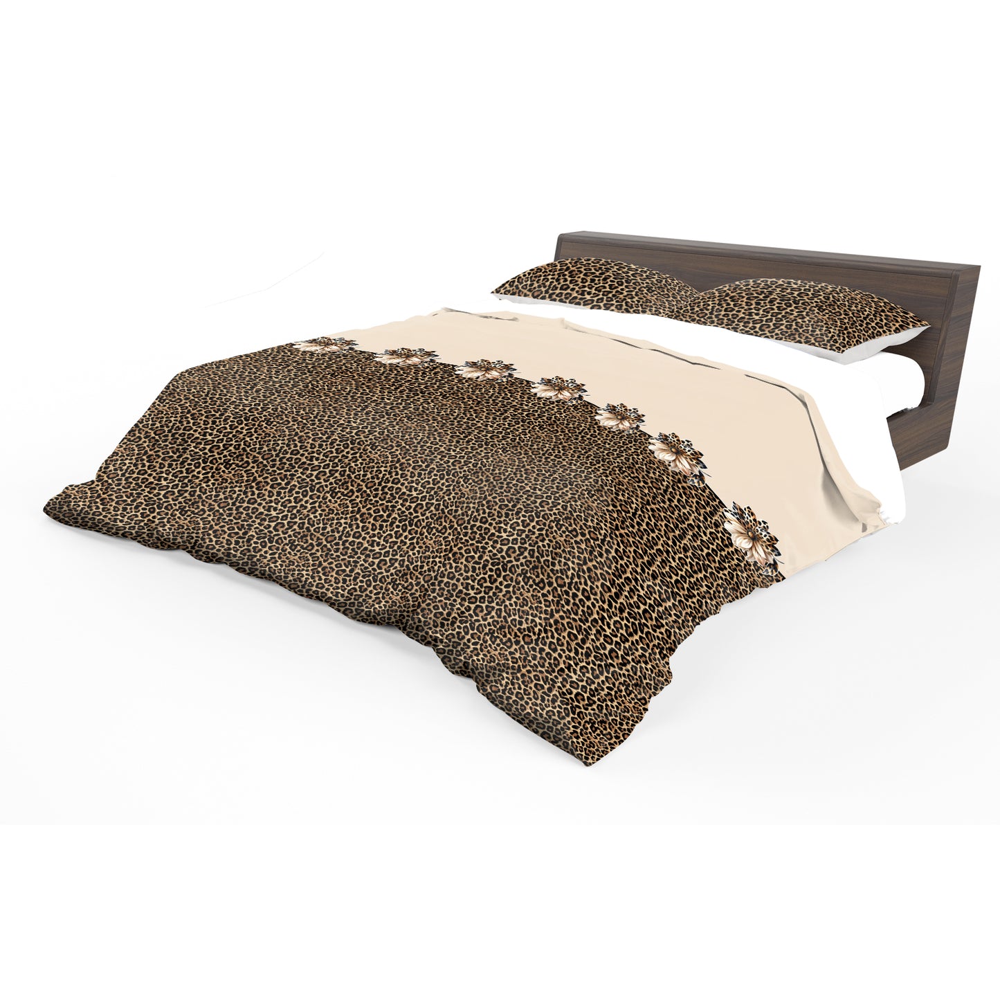 Leopard and Lily Duvet Cover Set