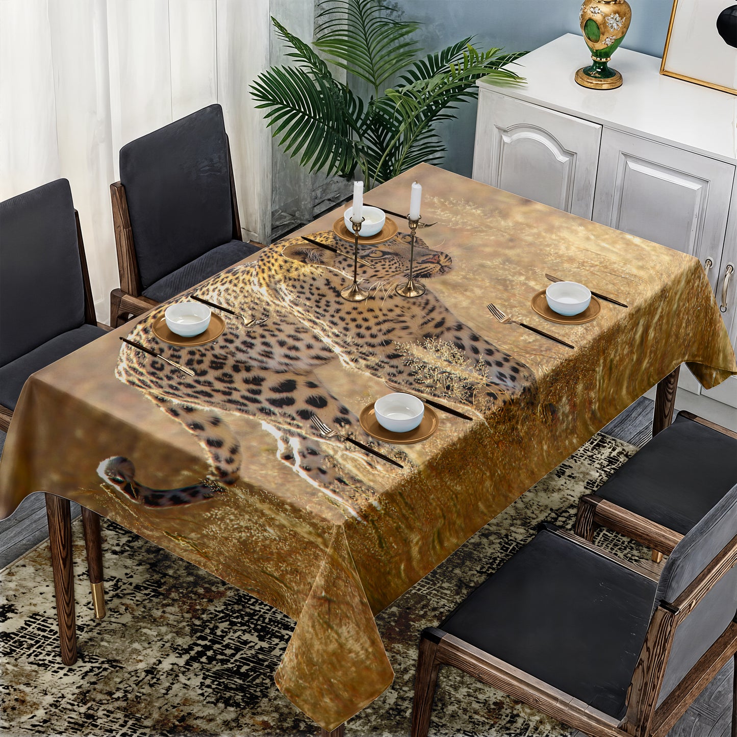 Leopard by Fanie Heymans Rectangle Tablecloth
